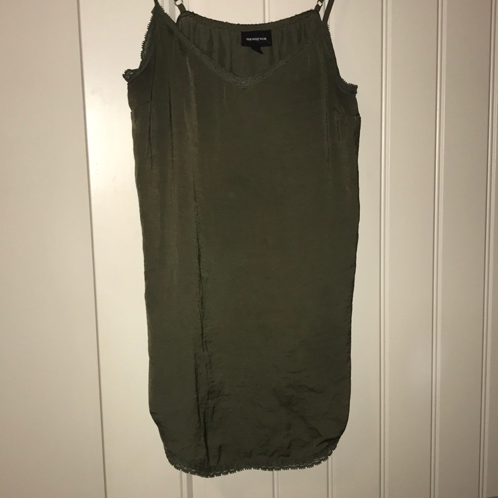 Army green silky cami tank from target size medium